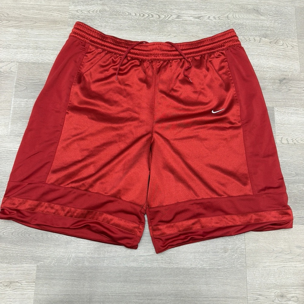 Vintage Nike Red Dazzle Basketball‎ Shorts Silky Shiny Large Baggy Y2K Shimmer